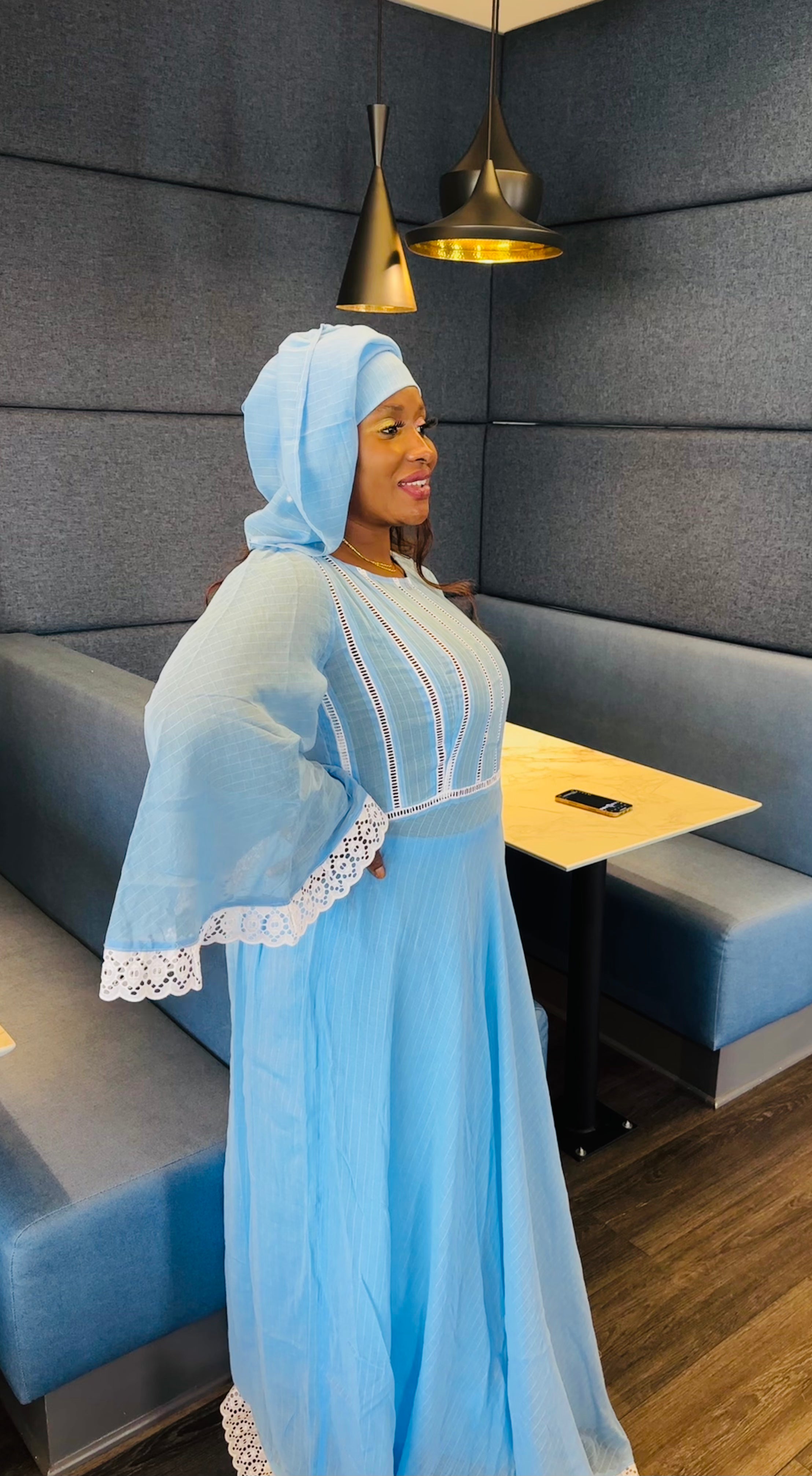 Amyah Summer Dress (Sky Blue)
