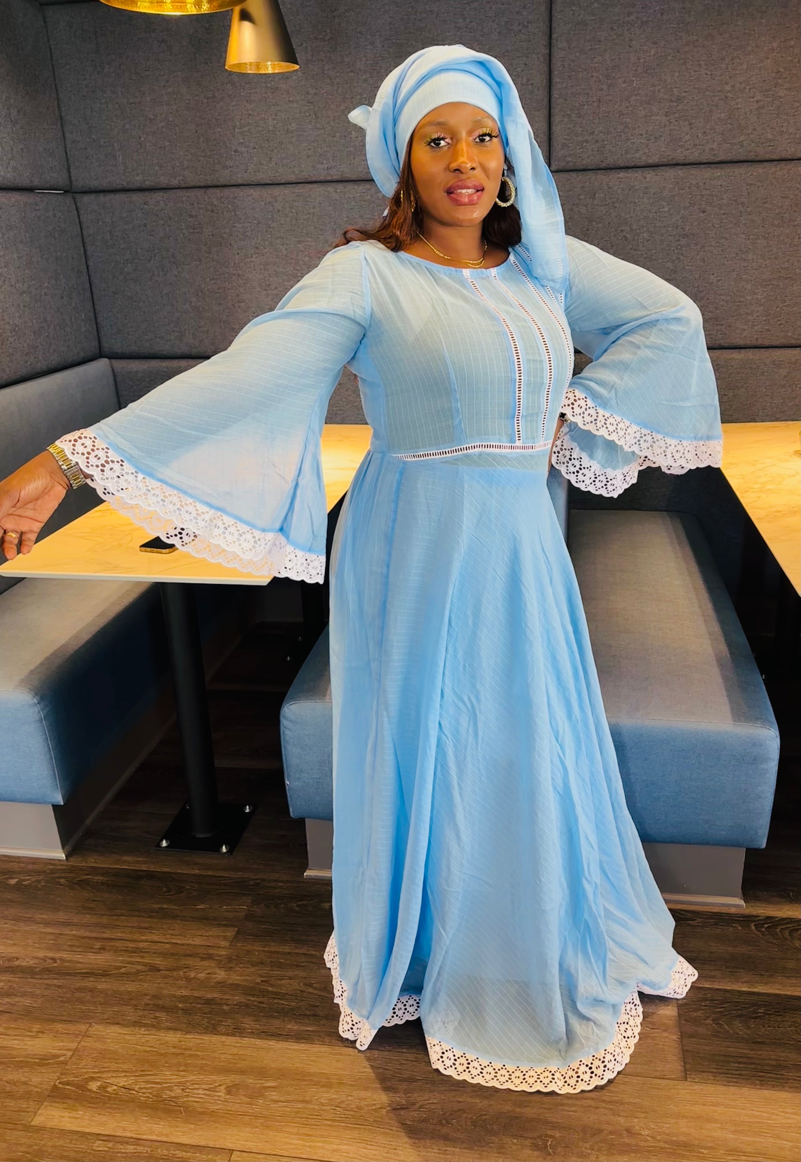 Amyah Summer Dress (Sky Blue)