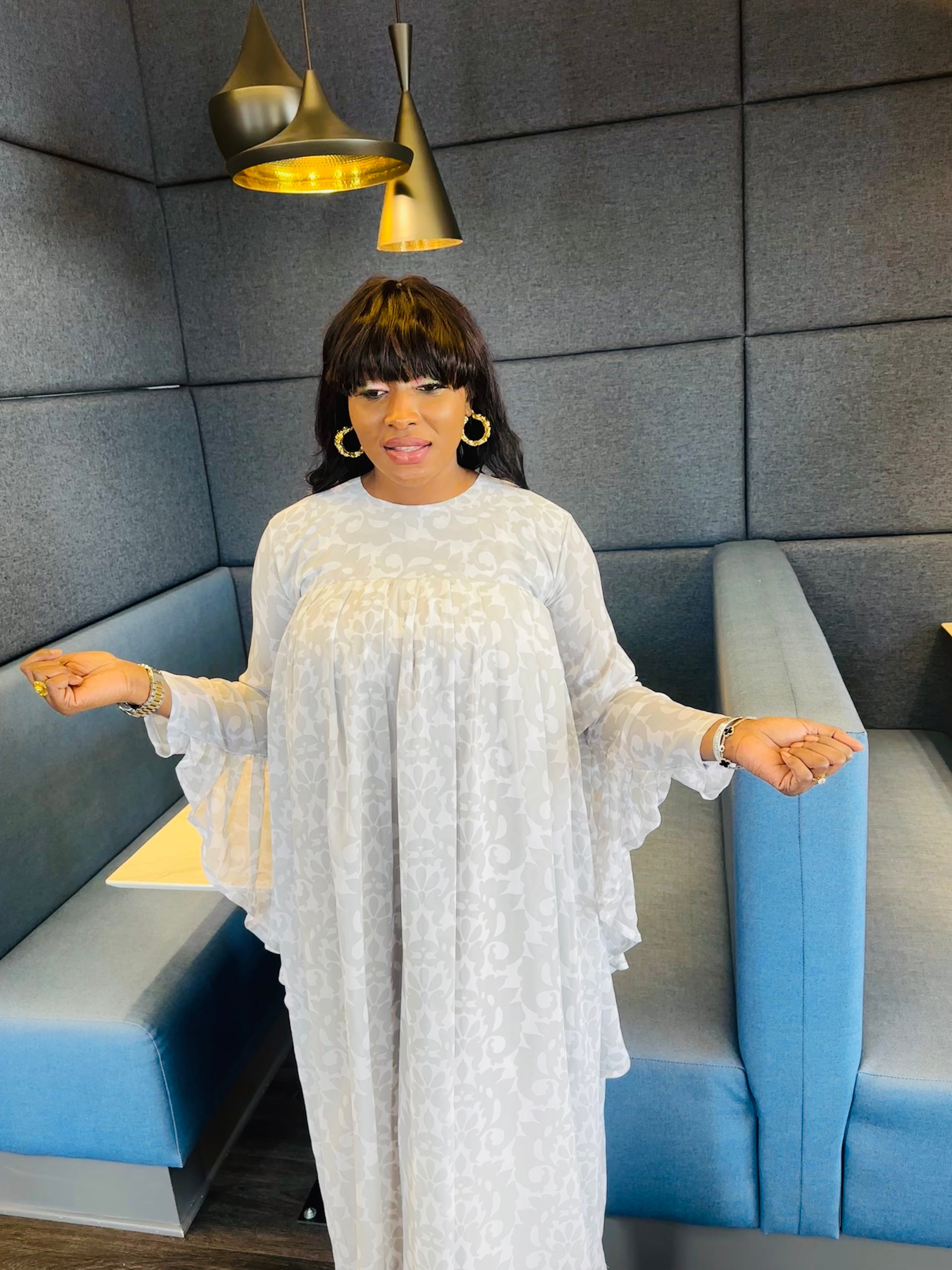 Kinayah Dress Light Grey