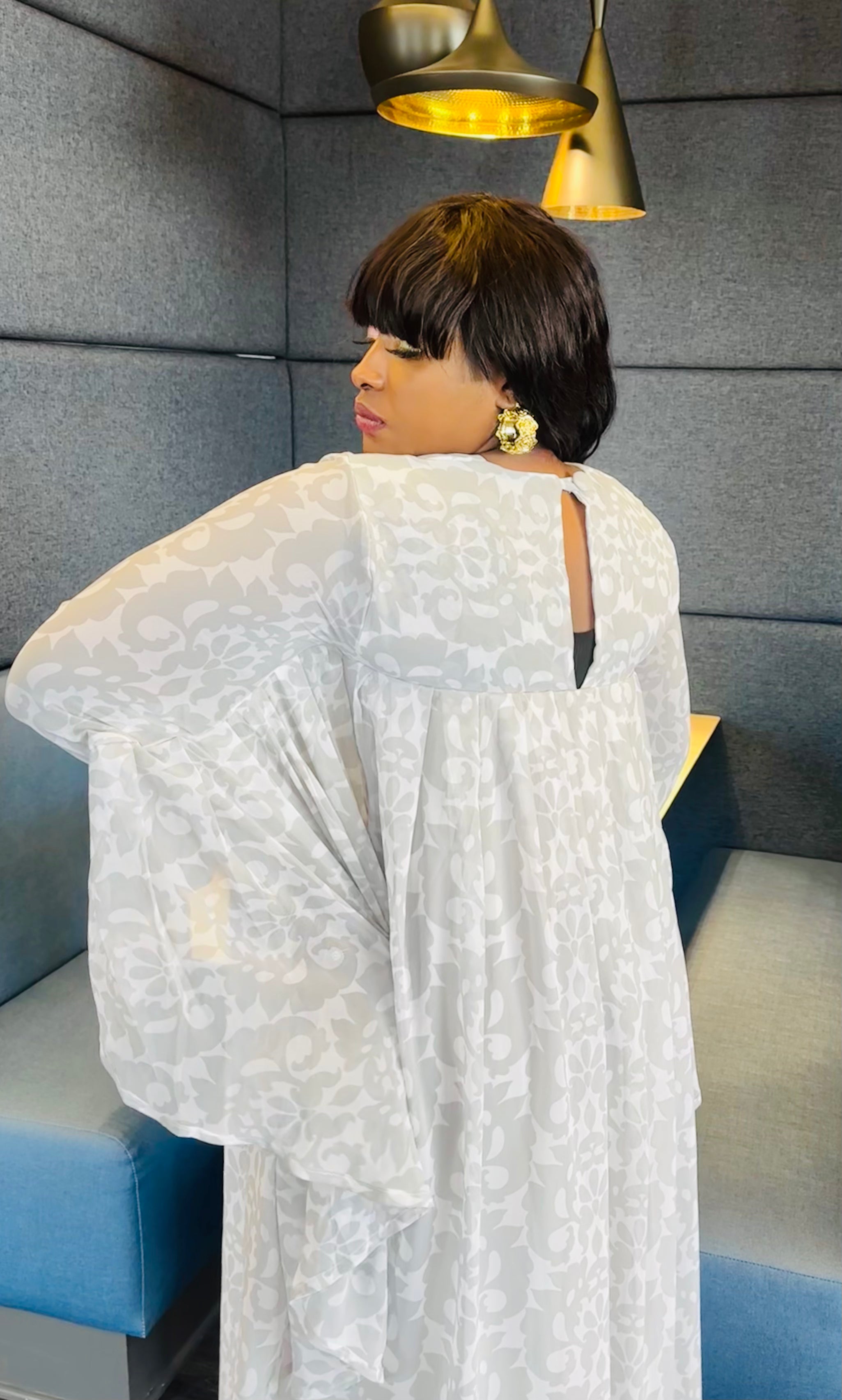 Kinayah Dress Light Grey