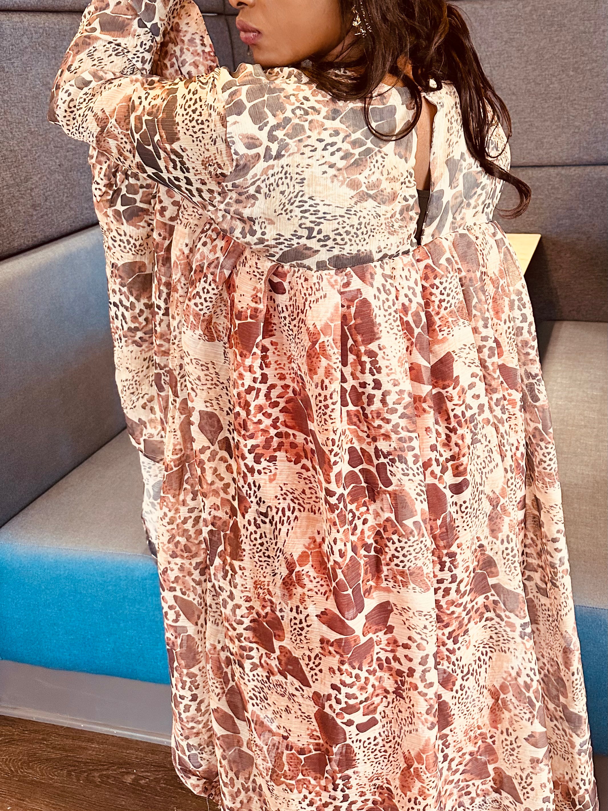 Kinayah Dress (Faut Cheetah Print Brown)