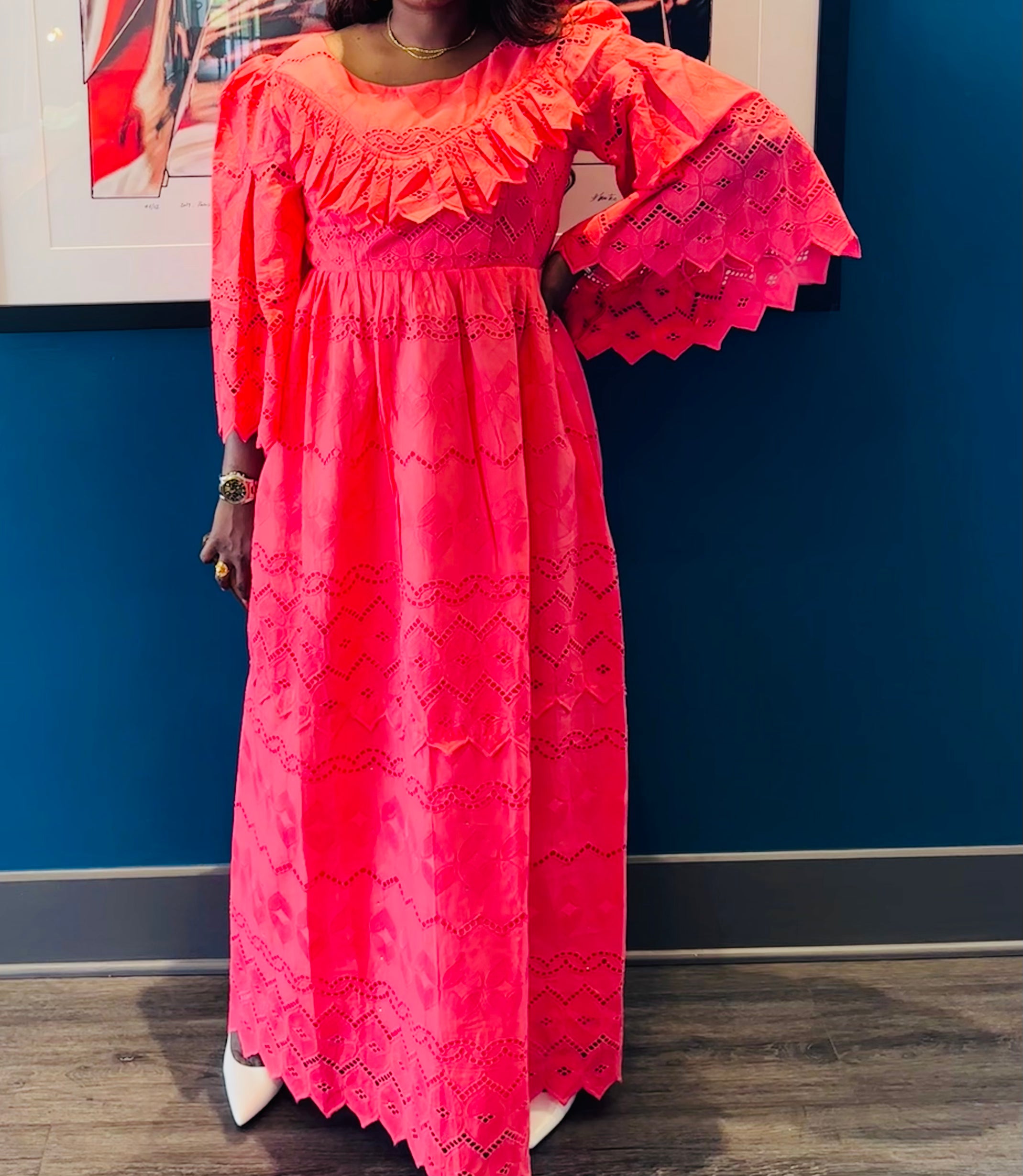 Ndeyah Summer Dress (Light Fuchsia Pink)