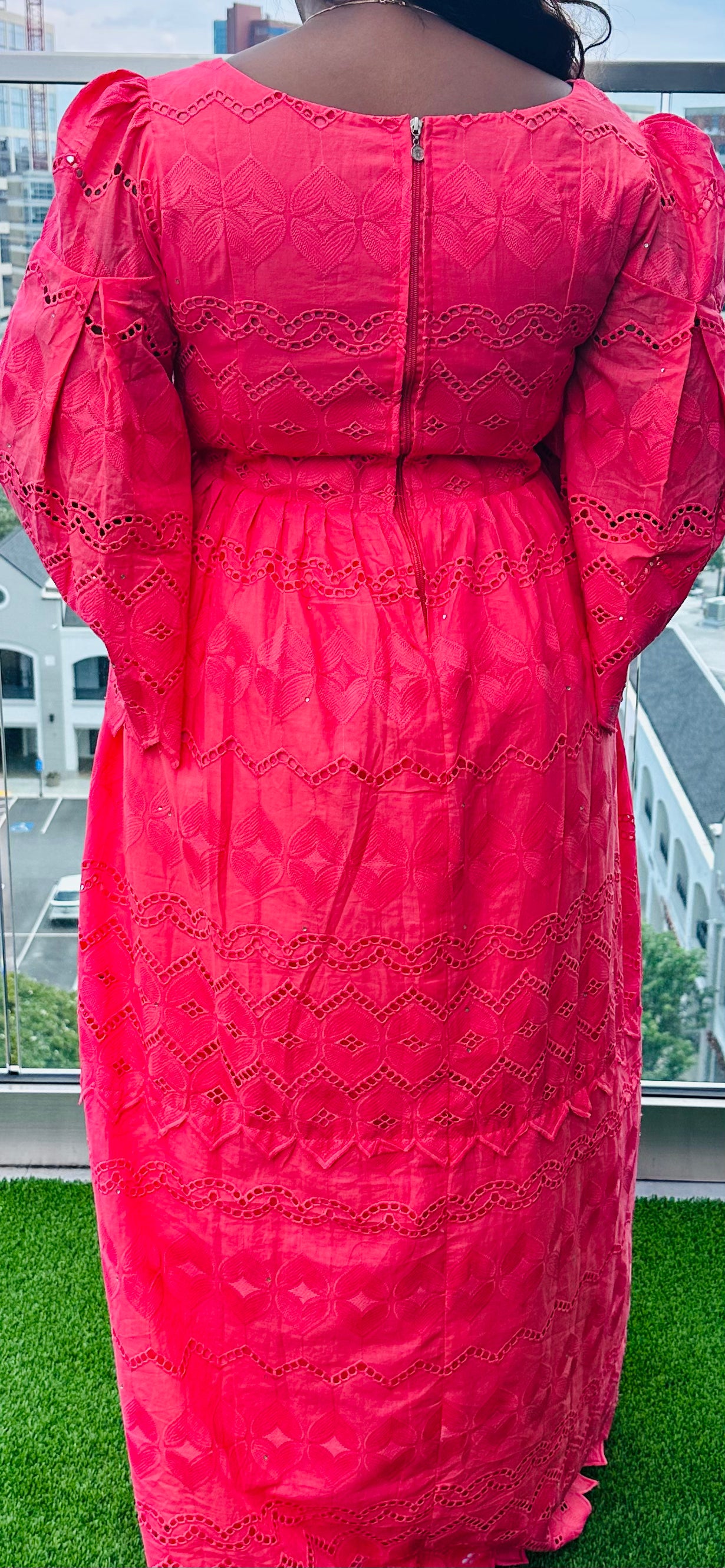 Ndeyah Summer Dress (Light Fuchsia Pink)