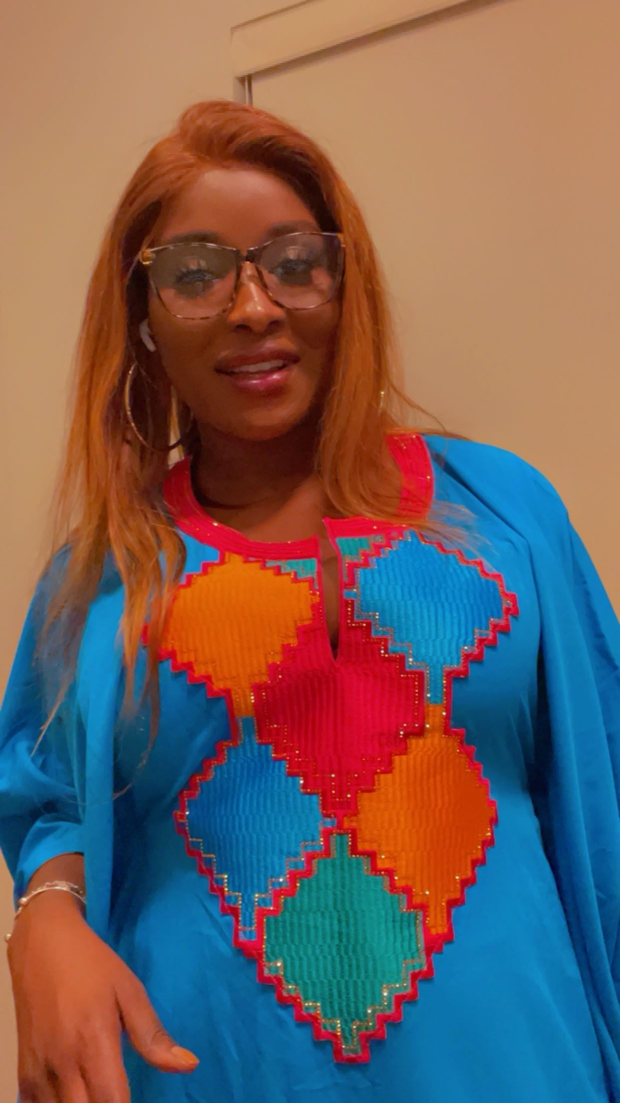 Robe Aîcha Ndiaye (Teal Blue)