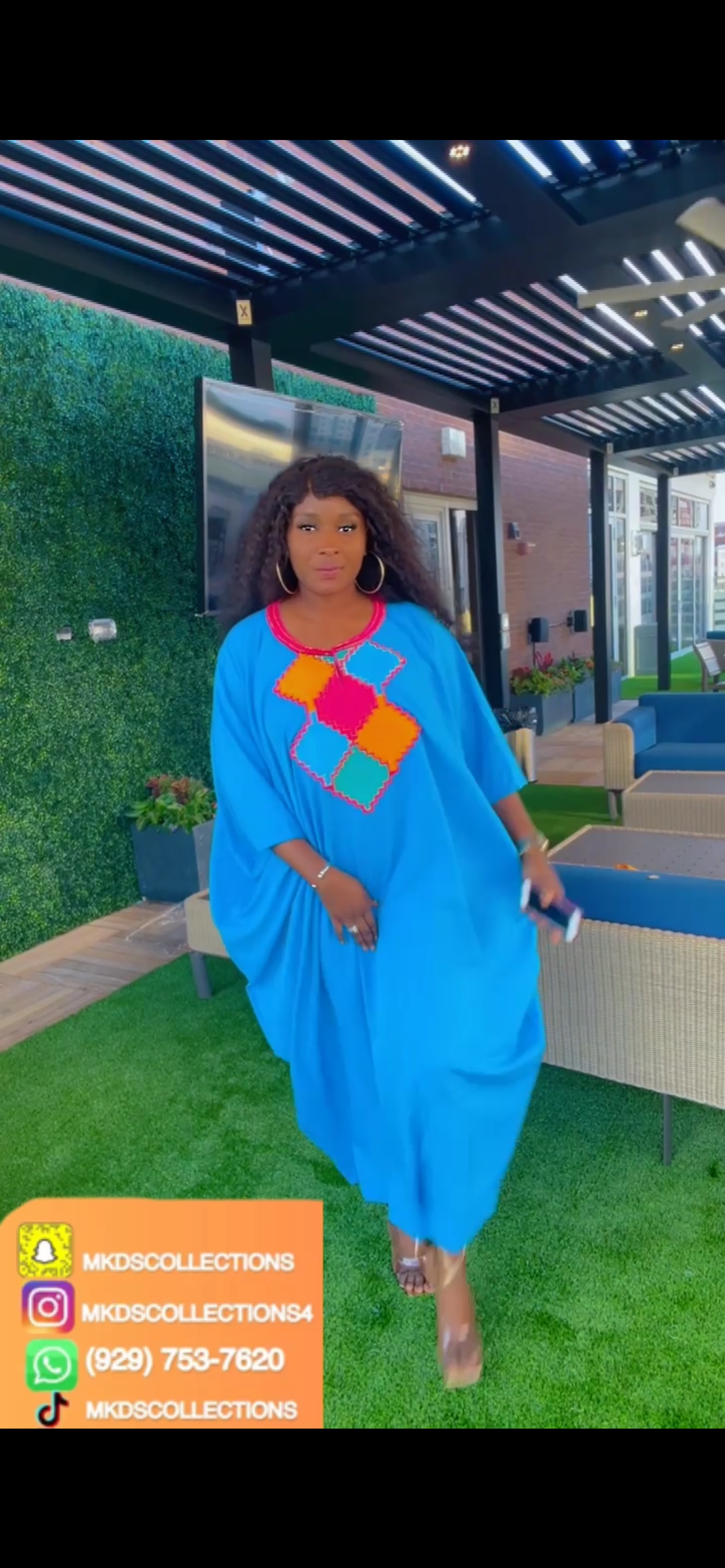 Robe Aîcha Ndiaye (Teal Blue)