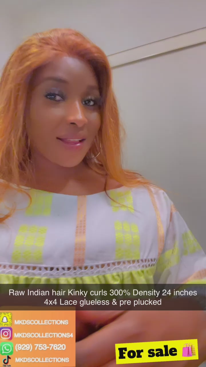 24 Inches Raw Indian Hair Kinky curls (Kany's Wig)